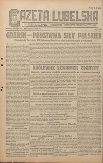 Gazeta Lubelska : niezależne pismo demokratyczne. 1945, nr 55 (10 kwietnia)