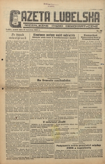 Gazeta Lubelska : niezależne pismo demokratyczne. 1945, nr 58 (13 kwietnia)