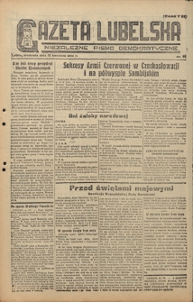 Gazeta Lubelska : niezależne pismo demokratyczne. 1945, nr 60 (15 kwietnia)