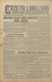 Gazeta Lubelska : niezależne pismo demokratyczne. 1945, nr 61 (16 kwietnia)