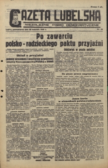 Gazeta Lubelska : niezależne pismo demokratyczne. 1945, nr 68 (23 kwietnia)