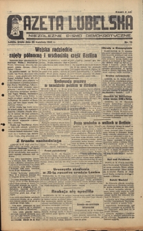 Gazeta Lubelska : niezależne pismo demokratyczne. 1945, nr 70 (25 kwietnia)