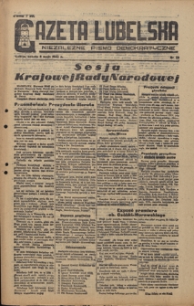 Gazeta Lubelska : niezależne pismo demokratyczne. 1945, nr 76 ( 5 maja)