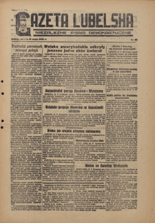 Gazeta Lubelska : niezależne pismo demokratyczne. 1945, nr 90 (19 maja)