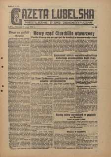 Gazeta Lubelska : niezależne pismo demokratyczne. 1945, nr 97 (27 maja)