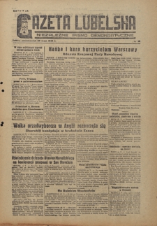 Gazeta Lubelska : niezależne pismo demokratyczne. 1945, nr 98 (28 maja)