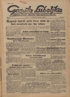 Gazeta Lubelska : niezależne pismo demokratyczne. R. 1, nr 216 (27 września 1945)