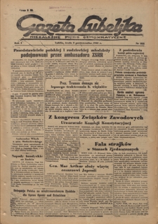 Gazeta Lubelska : niezależne pismo demokratyczne. R. 1, nr 222 (3 października 1945)