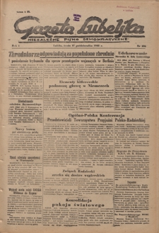 Gazeta Lubelska : niezależne pismo demokratyczne. R. 1, nr 236 (17 października 1945)
