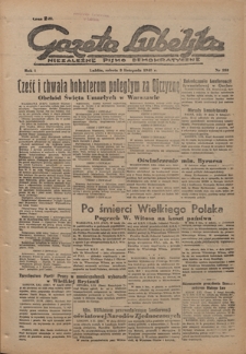 Gazeta Lubelska : niezależne pismo demokratyczne. R. 1, nr 253 (3 listopada 1945)