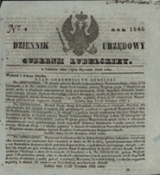 Dziennik Urzędowy Gubernii Lubelskiey 1846, Nr 4 (12/24 stycz.)