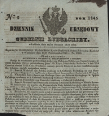 Dziennik Urzędowy Gubernii Lubelskiey 1846, Nr 5 (19/31 stycz.)