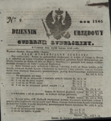 Dziennik Urzędowy Gubernii Lubelskiey 1846, Nr 9 (1/28 luty)
