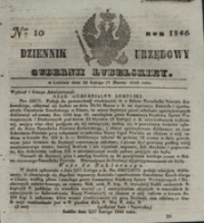 Dziennik Urzędowy Gubernii Lubelskiey 1846, Nr 10 (23 luty/7 marz.)