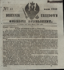 Dziennik Urzędowy Gubernii Lubelskiey 1846, Nr 11 (2/14 marz.)
