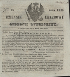 Dziennik Urzędowy Gubernii Lubelskiey 1846, Nr 13 (14/28 marz.)