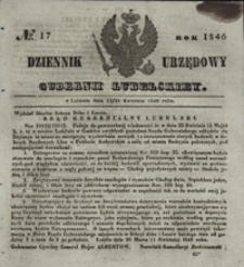 Dziennik Urzędowy Gubernii Lubelskiey 1846, Nr 17 (13/25 kwiec.)