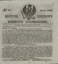 Dziennik Urzędowy Gubernii Lubelskiey 1846, Nr 24 (1/13 czerw.)