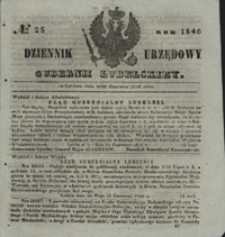 Dziennik Urzędowy Gubernii Lubelskiey 1846, Nr 25 (8/20 czerw.)