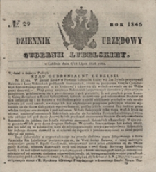 Dziennik Urzędowy Gubernii Lubelskiey 1846, Nr 29 (6/18 lip.)