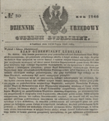 Dziennik Urzędowy Gubernii Lubelskiey 1846, Nr 30 (13/25 lip.)