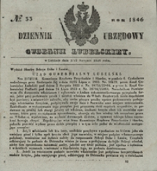Dziennik Urzędowy Gubernii Lubelskiey 1846, Nr 33 (3/15 sierp.)