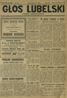 Głos Lubelski : pismo codzienne. R. 16, nr 180 (5 lipca 1929)