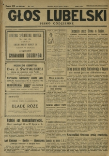Głos Lubelski : pismo codzienne. R. 16, nr 181 (6 lipca 1929)