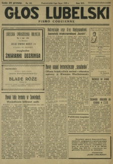 Głos Lubelski : pismo codzienne. R. 16, nr 183 (8 lipca 1929)