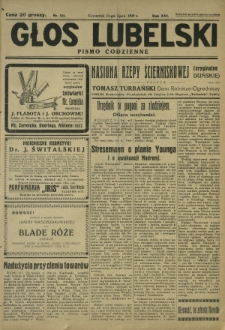 Głos Lubelski : pismo codzienne. R. 16, nr 186 (11 lipca 1929)