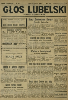Głos Lubelski : pismo codzienne. R. 16, nr 188 (13 lipca 1929)