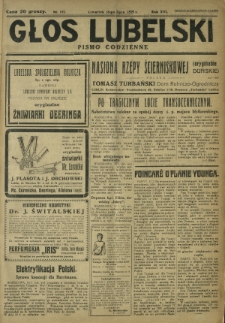 Głos Lubelski : pismo codzienne. R. 16, nr 193 (18 lipca 1929)