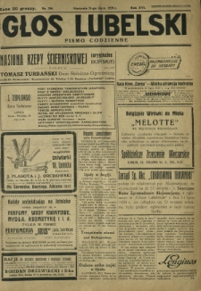 Głos Lubelski : pismo codzienne. R. 16, nr 196 (21 lipca 1929)