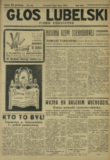 Głos Lubelski : pismo codzienne. R. 16, nr 200 (25 lipca 1929)