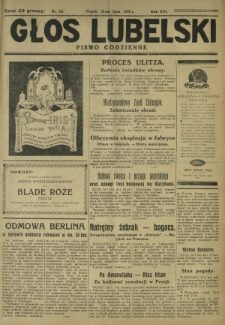 Głos Lubelski : pismo codzienne. R. 16, nr 201 (26 lipca 1929)