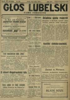 Głos Lubelski : pismo codzienne. R. 16, nr 206 (31 lipca 1929)