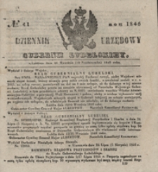 Dziennik Urzędowy Gubernii Lubelskiey 1846, Nr 41 (28 wrzes./10 paźdz.)