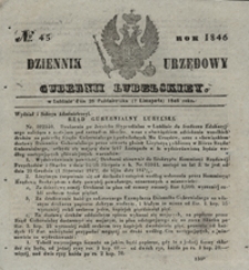 Dziennik Urzędowy Gubernii Lubelskiey 1846, Nr 45 (26 paźdz.)