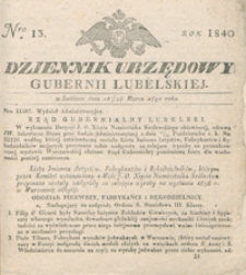 Dziennik Urzędowy Gubernii Lubelskiey 1840, Nr 13 (16/29 marz.)