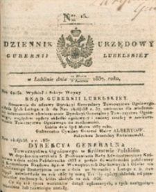 Dziennik Urzędowy Gubernii Lubelskiey 1837, Nr 15 (27 marz./8 kwiec.)