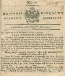 Dziennik Urzędowy Gubernii Lubelskiey 1837, Nr 19 (24 kwiec./6 maj)