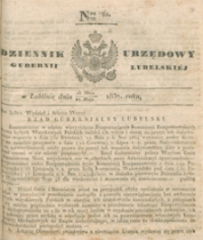 Dziennik Urzędowy Gubernii Lubelskiey 1837, Nr 22 (15/27 maj)