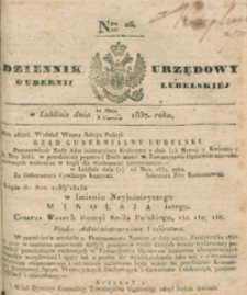 Dziennik Urzędowy Gubernii Lubelskiey 1837, Nr 23 (22 maj/3 czerw.)