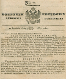 Dziennik Urzędowy Gubernii Lubelskiey 1837, Nr 29 (3/15 lip.)