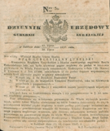Dziennik Urzędowy Gubernii Lubelskiey 1837, Nr 31 ( 17/29 lip.)