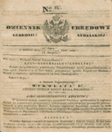 Dziennik Urzędowy Gubernii Lubelskiey 1837, Nr 33 (31 lip./12 sierp.)