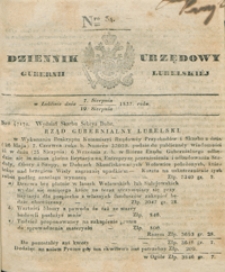 Dziennik Urzędowy Gubernii Lubelskiey 1837, Nr 34 (7/19 sierp.)