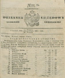 Dziennik Urzędowy Gubernii Lubelskiey 1837, Nr 35 (14/26 sierp.)