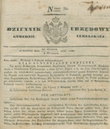 Dziennik Urzędowy Gubernii Lubelskiey 1837, Nr 36 (21 sierp./2 wrzes.)