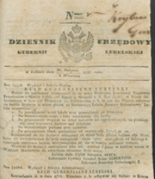 Dziennik Urzędowy Gubernii Lubelskiey 1837, Nr 37 (28 sierp./9 wrzes.)